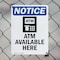 Signmission Atm Available Here, 10 in W x Rectangle, Plastic OS-2PACK-NS-P-1014-V-10180 - alternate 6